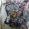 Image 1 : COLLAPSABLE PLAY PEN WITH BALLS 2 BACKPACKS AND BABY CARRIER