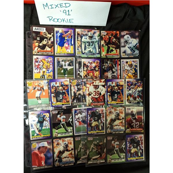 Mixed 1991 Football Rookie Cards (A4003)