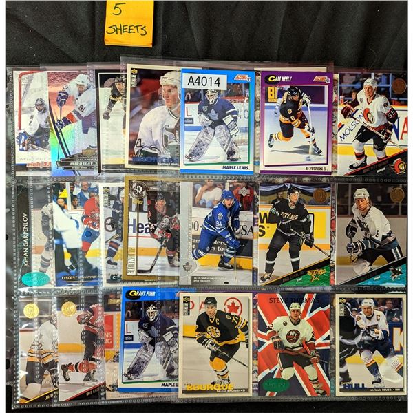 Mixed Hockey Cards, 5 sheets (A4014)