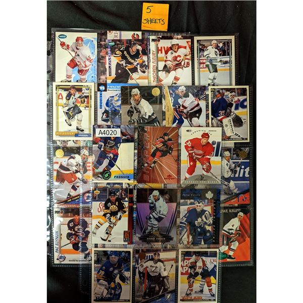 Mixed Hockey Cards, 5 sheets (A4020)