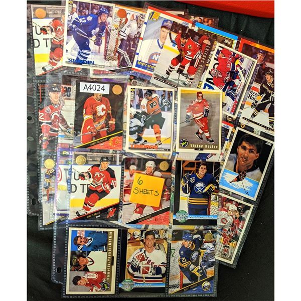 Mixed Hockey Cards, 6 sheets (A4024)