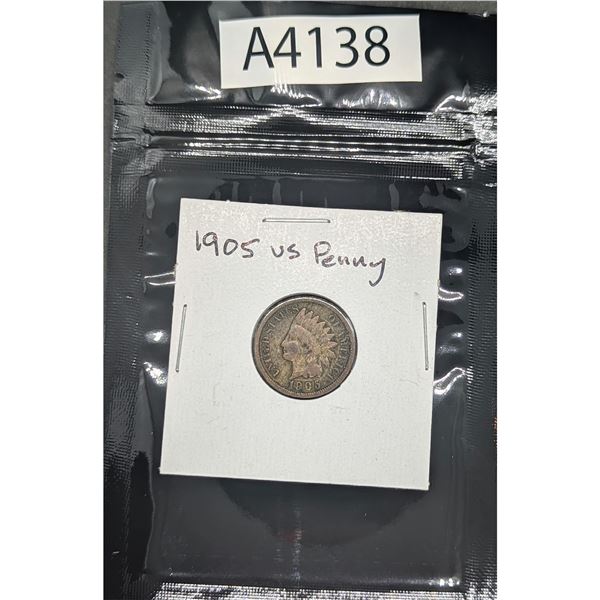 1905 US Penny, Indian Head (A4138)