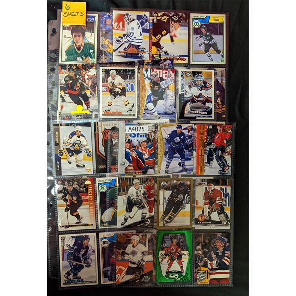 Mixed Hockey Cards, 6 sheets (A4025)