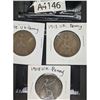 Image 1 : 1912, 1913, 1917 UK Pennies (A4146)