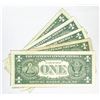 Image 2 : (5) 1957 $1 Silver Certificates CLOSELY UNC