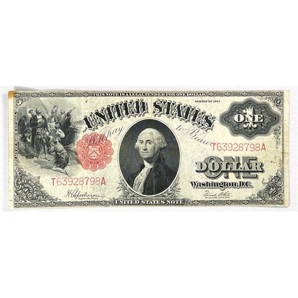 1917 LG $1 Legal Tender NEARLY UNC