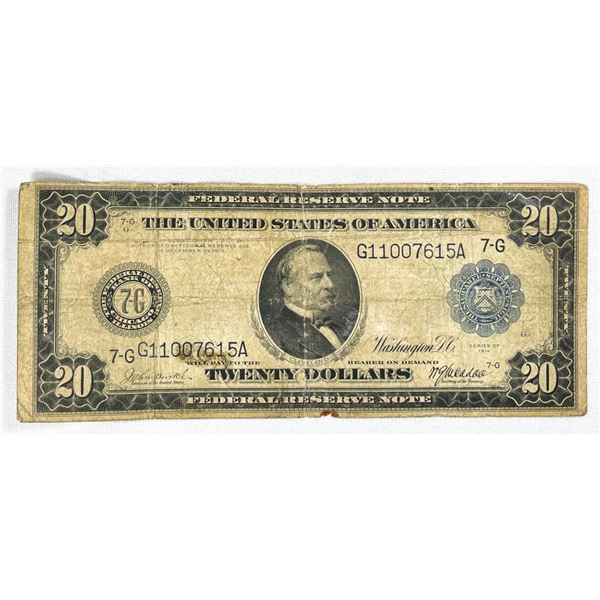 1914 LG $20 Federal Reserve Note CIRCULATED