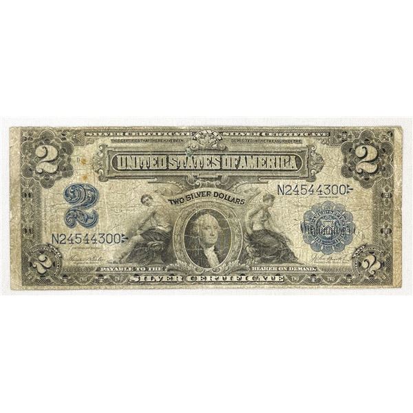 1890 LG $2 Silver Certificate CIRCULATED