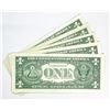 Image 2 : (5)1957 $1*Star Note Silver Certificates CLOSE UNC