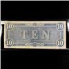 Image 2 : 1864 Series - $10 Dollar Confederate States Note