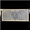 Image 2 : 1864 Series - $10 Dollar Confederate States Note