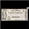 Image 1 : 1860's $1 Dollar Note NORTH CAROLINA