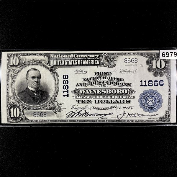 1902 $10 Waynesboro PA National Bank Note