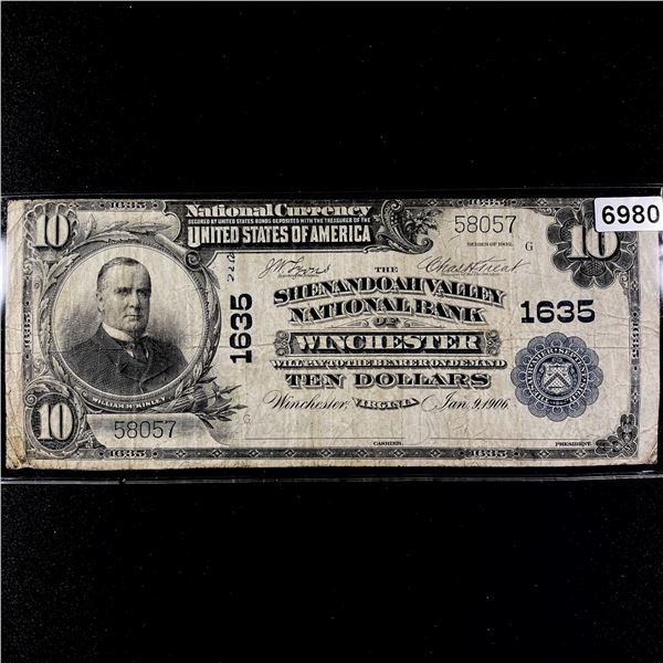 1902 Series $10 Winchester VA National Bank Note