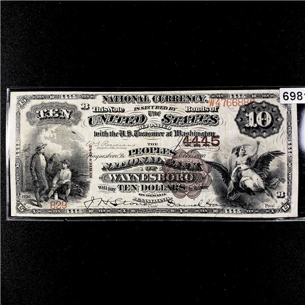 1882 $10 Waynesboro PA National Currency