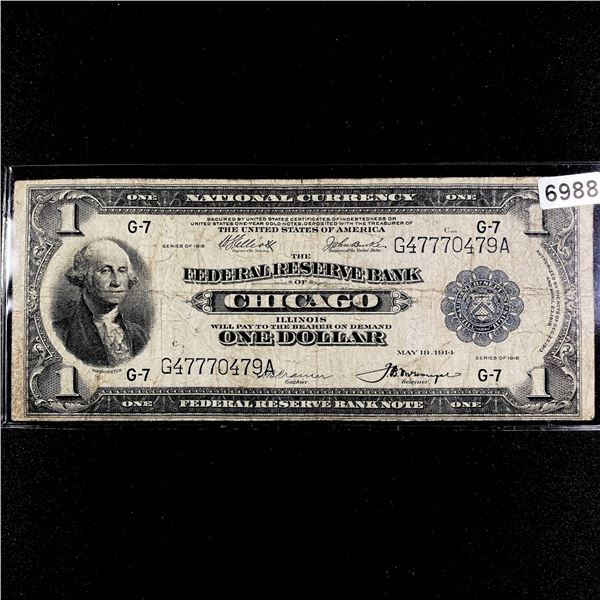 1918 LG $1 Chicago, IL National Bank Note