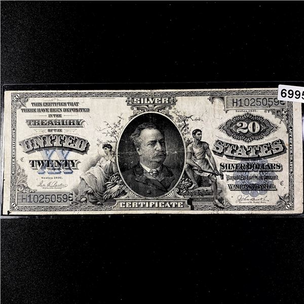 1891 Series LG $20 Dollar Silver Certificate