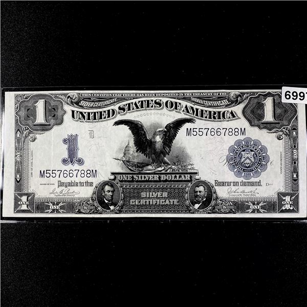 1899 LG $1 Black Eagle Silver Certificate NEAR UNC