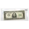 1934 $500 Five Hundred Dollars Fed Reserve Note