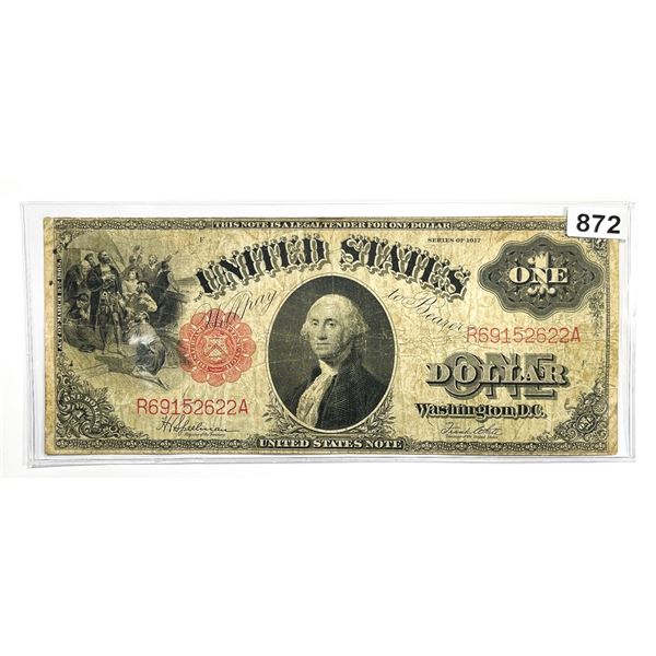 1917 Series $1 Dollar Legal Tender LIGHTLY CIRC