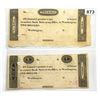 Image 1 : (2) $1 & $2 Bank Scripts of Worthington, OH -