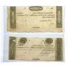 Image 2 : (2) $1 & $2 Bank Scripts of Worthington, OH -