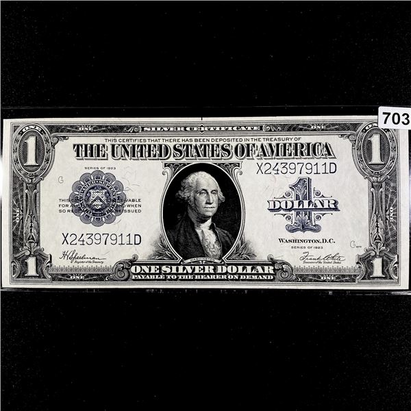 1923 LG $1 Dollar Silver Certificate CLOSELY UNC