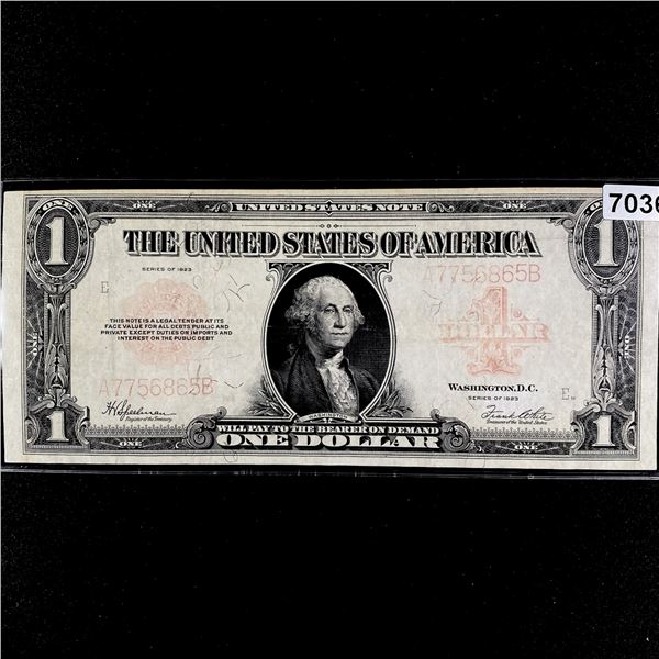 1923 LG $1 Dollar Silver Certificate ABOUT UNC
