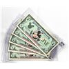 Image 1 : (5) 1987-1994 $1 Disney Dollars UNC-