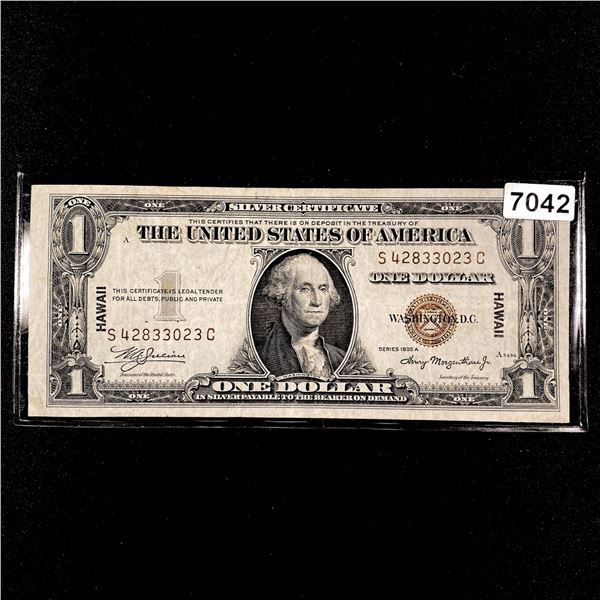 1935 A Hawaii WWII $1 Dollar Silver Certificate