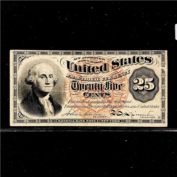 1863 Series 25c Fractional Currency UNC