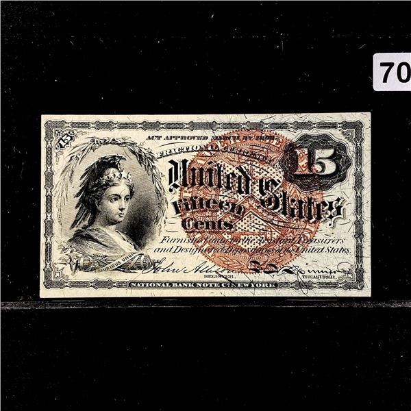 1863 Series 15c Fractional Currency UNC