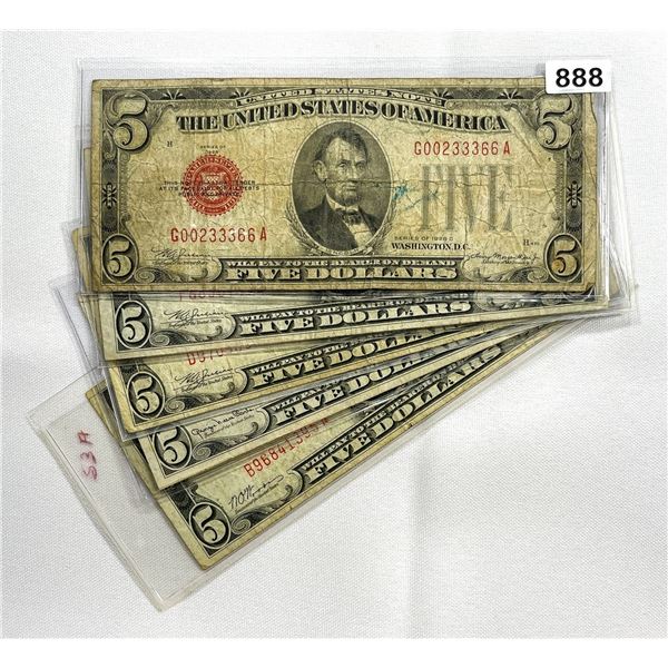 (5) $5 Legal Tender Notes - CIRC