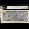 Image 2 : 1864 $50 Dollar Confederate States Note PMG-62UNC