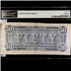 Image 2 : 1864 $50 Dollar Confederate States Note PMG-64UNC