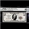 1929 $10 Cleveland OH National Bank Note PMG-63