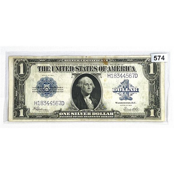 1923 LG $1 Silver Certificate LIGHTLY CIRC