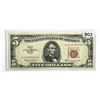 Image 1 : 1963 $5 Legal Tender Note - NEARLY UNC