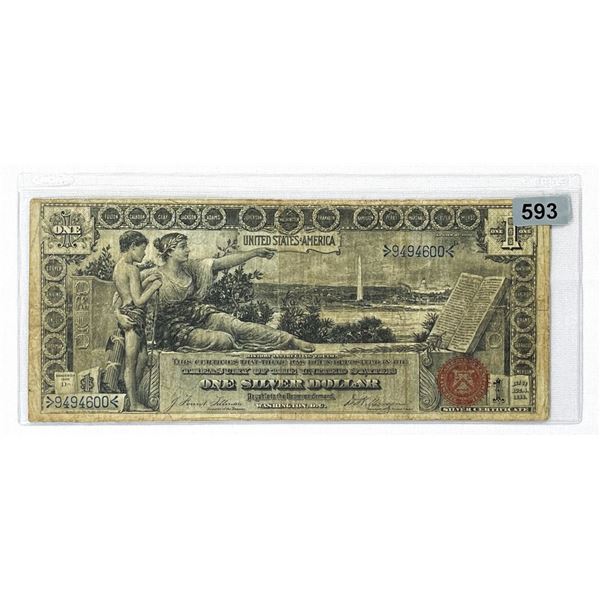 1896 Educational Note $1 Silver Certificate