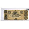 Image 1 : 1852 $5 Dollars Bank of Augusta GA Note