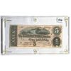 1864 Series $5 Dollar Confederate States Note
