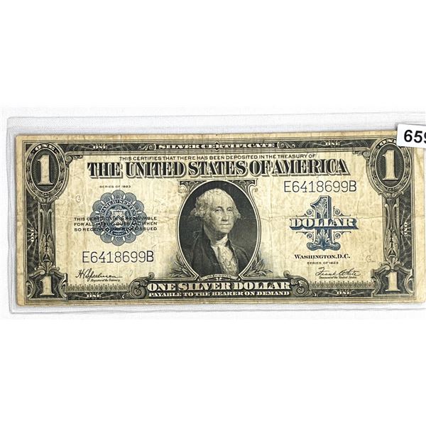 1923 LG $1 Silver Certificate LIGHTLY CIRCULATED
