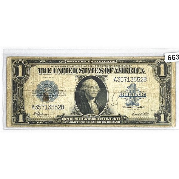 1923 LG $1 Silver Certificate LIGHTLY CIRCULATED