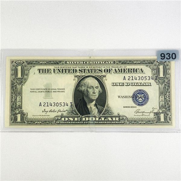 1935 ERROR Skewed 3rd Print $1 Silver Certificate