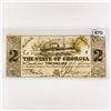 1864 $2 State of Georgia Confederate Note