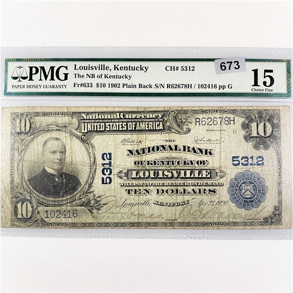 1920 LG $10 Louisville, KY National Bank Note