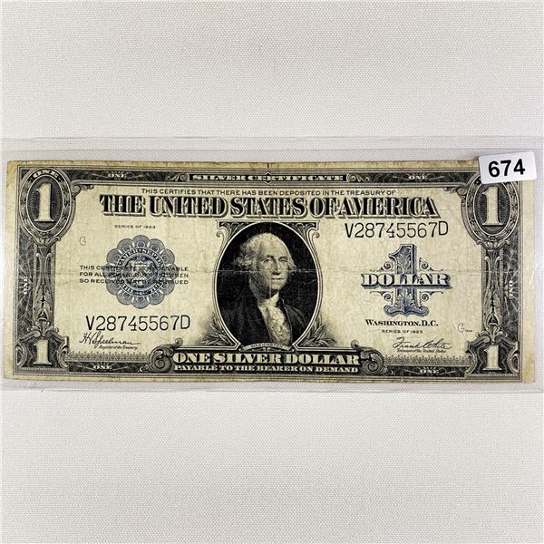1923 LG $1 Silver Certificate LIGHTLY CIRCULATED