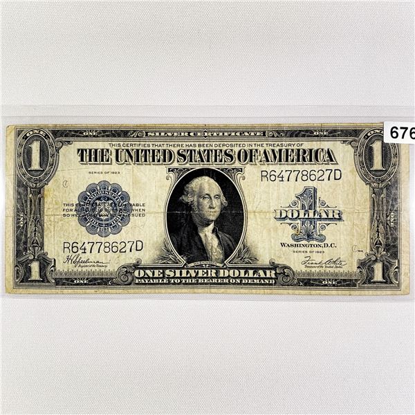 1923 LG $1 Silver Certificate LIGHTLY CIRCULATED