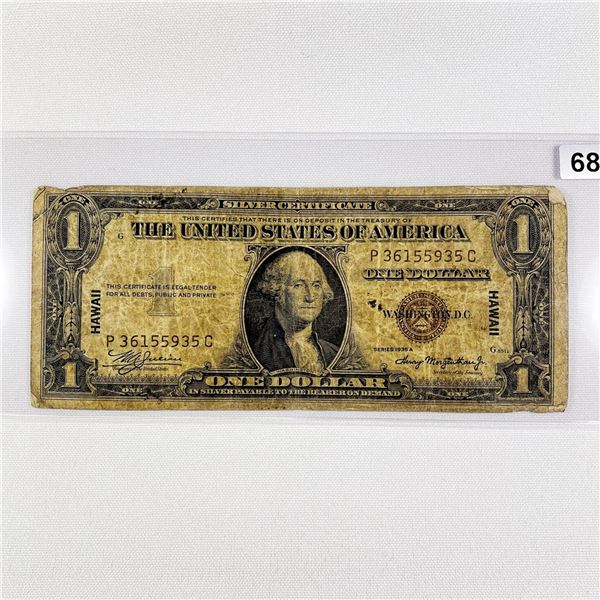 1935 A WWII Hawaii Issue $1 Silver Certificate