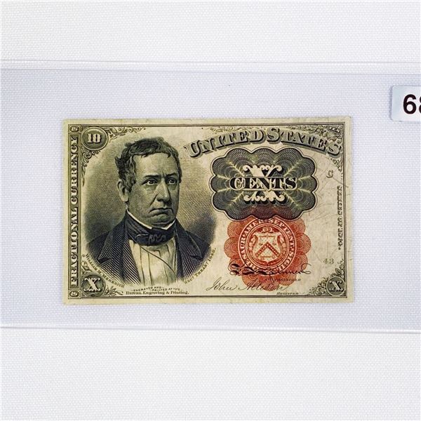 1874 Series 10c Fractional Currency UNC